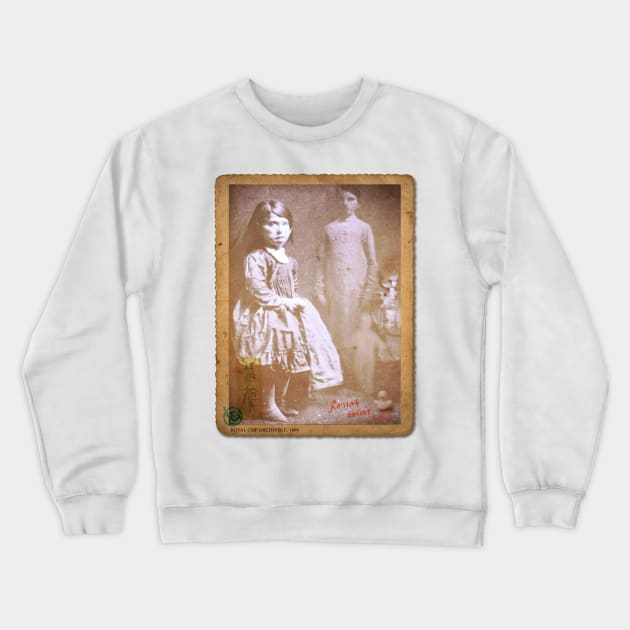 Caught Raising Ghost Child | Archival Spirit Photography | Ghost Captured on Camera | 1894 Crewneck Sweatshirt by Tiger Picasso